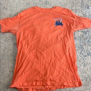 Margaritaville Coral-Orange Short Sleeve Tee with Car Graphic